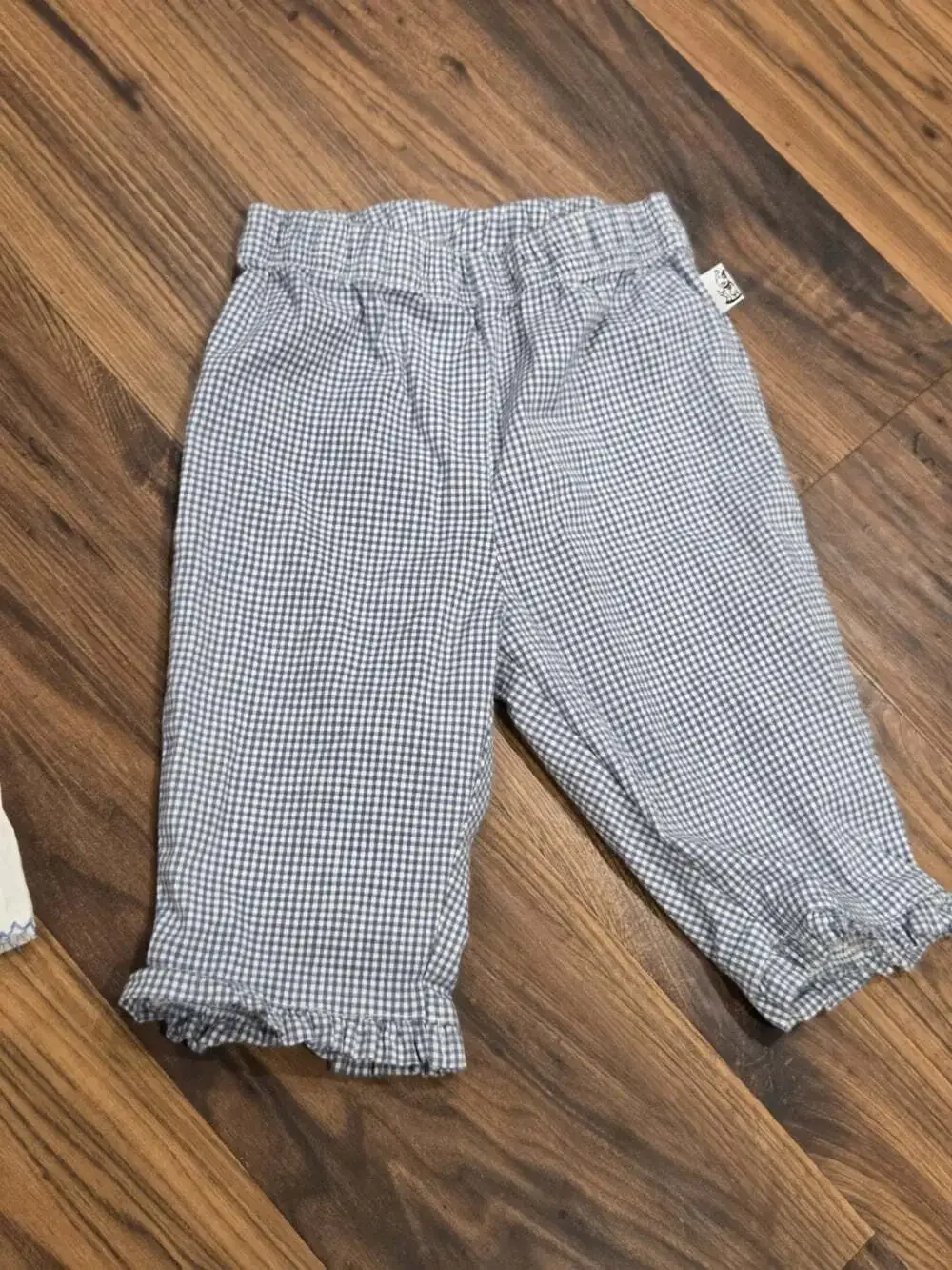 Vintage 90s Sprockets Baby Girl 2-Piece Set Floral Top & Gingham Pants 3-6M